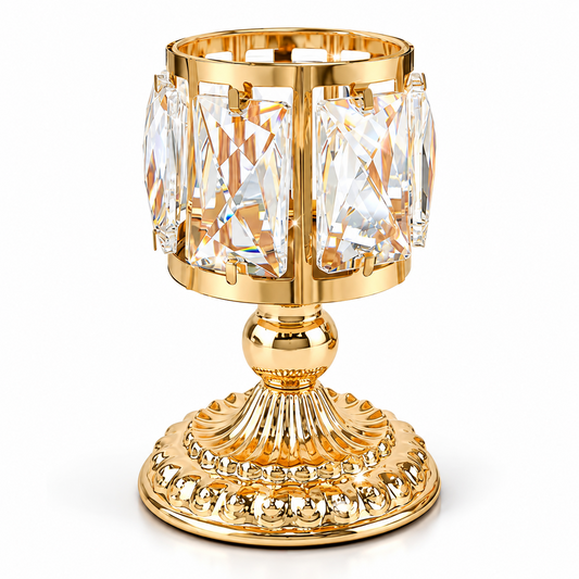 Gold Crystal Tealight Candle Holder