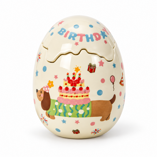 Dachshund Egg Ceramic Candle Cup